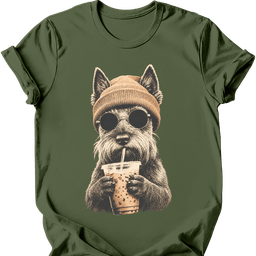 Scottish Terrier Hipster Dog T Shirt Gift For Dog Lover