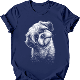 Shih Tzu Tilted Dog T Shirt Gift For Dog Lover