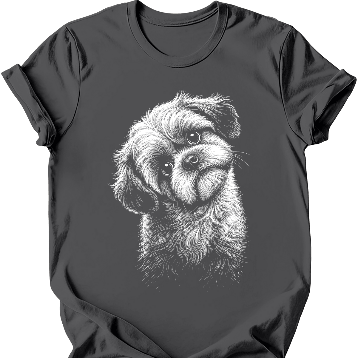 Shih Tzu Tilted Dog T Shirt Gift For Dog Lover