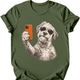 Soft Coated Wheaten Selfie Dog T Shirt Gift For Dog Lover