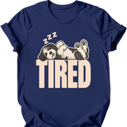 Sheepadoodle Tired Dog T Shirt Gift For Dog Lover