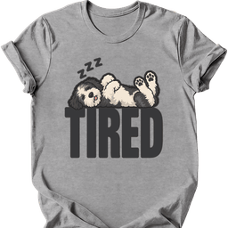 Sheepadoodle Tired Dog T Shirt Gift For Dog Lover