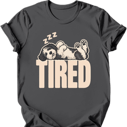 Sheepadoodle Tired Dog T Shirt Gift For Dog Lover