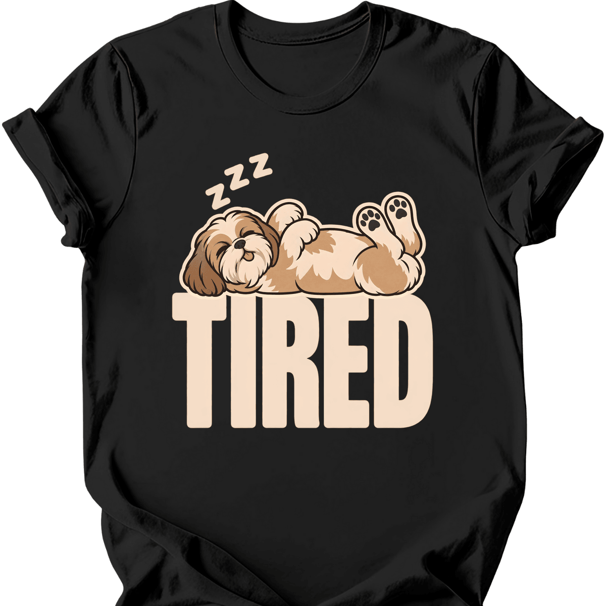 Shih Tzu Tired Dog T Shirt Gift For Dog Lover