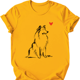 Shetland Sheepdog Sketch Dog T Shirt Gift For Dog Lover