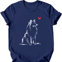 Shetland Sheepdog Sketch Dog T Shirt Gift For Dog Lover