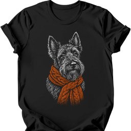 Scottish Terrier Winter Dog T Shirt Gift For Dog Lover