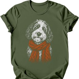 Sheepadoodle Winter Dog T Shirt Gift For Dog Lover