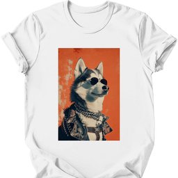 Siberian Husky Punk Dog T Shirt Gift For Dog Lover