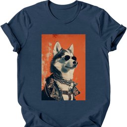 Siberian Husky Punk Dog T Shirt Gift For Dog Lover