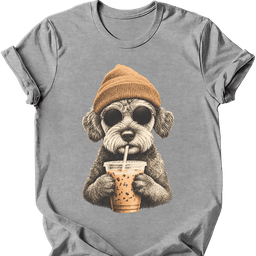 Schnoodle Hipster Dog T Shirt Gift For Dog Lover