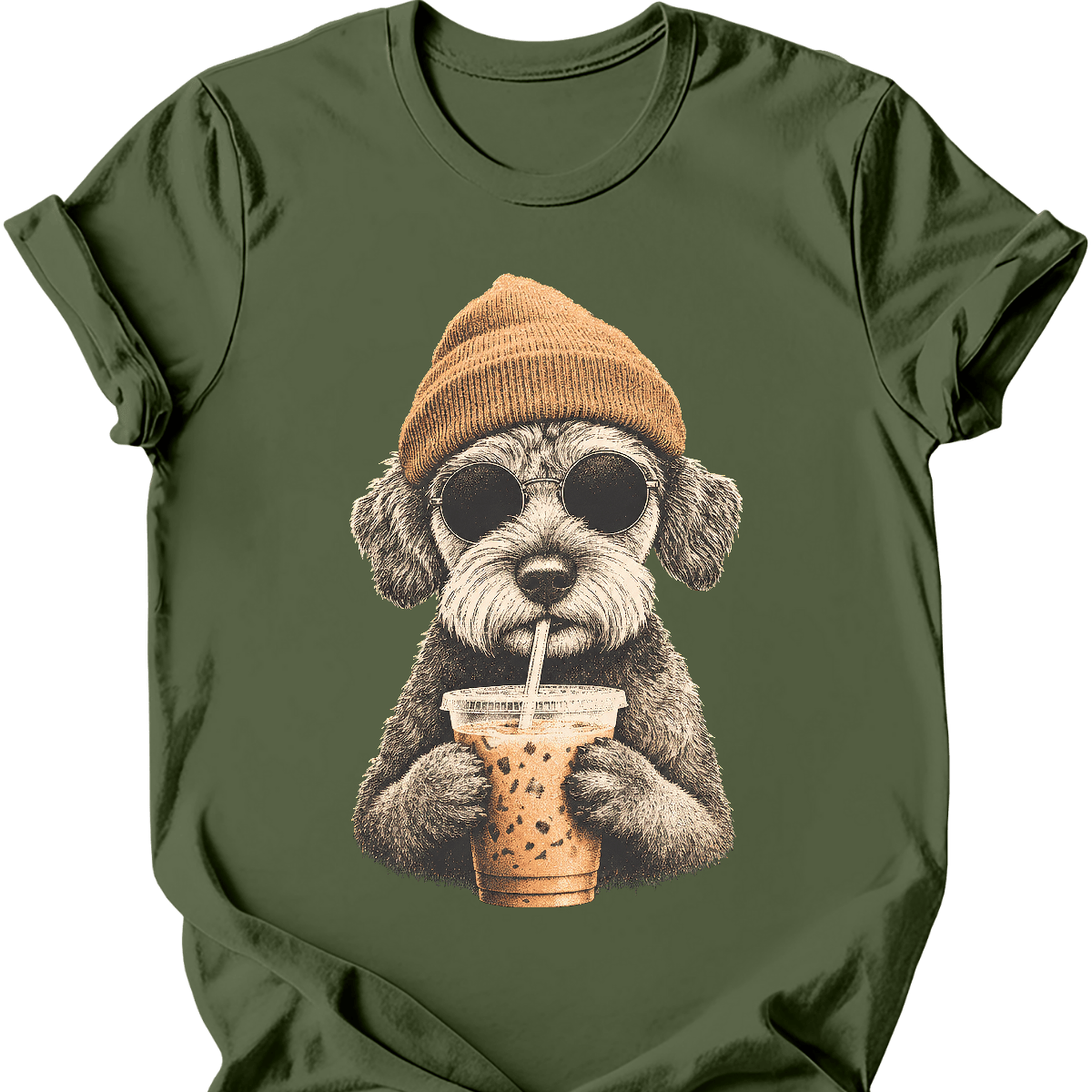 Schnoodle Hipster Dog T Shirt Gift For Dog Lover