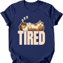 Shetland Sheepdog Tired Dog T Shirt Gift For Dog Lover
