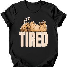 Soft Coated Wheaten Tired Dog T Shirt Gift For Dog Lover