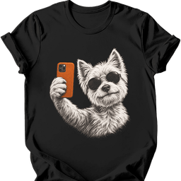 West Highland White Terrier Selfie Dog T Shirt Gift For Dog Lover