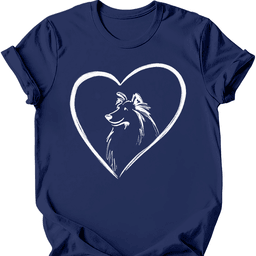Shetland Sheepdog Heart Dog T Shirt Gift For Dog Lover