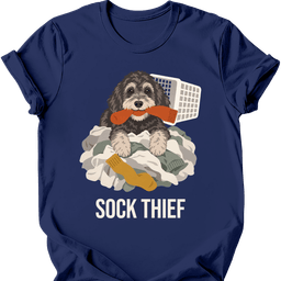 Schnoodle Sock Thief T Shirt Gift For Dog Lover