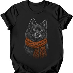 Schipperke Winter Dog T Shirt Gift For Dog Lover