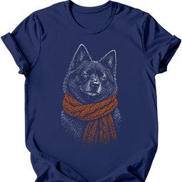 Schipperke Winter Dog T Shirt Gift For Dog Lover