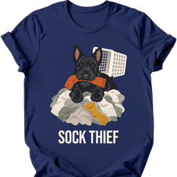 Scottish Terrier Sock Thief T Shirt Gift For Dog Lover