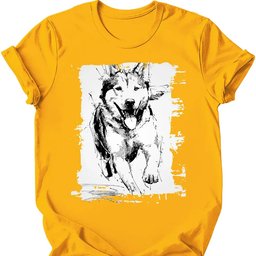 Siberian Husky Running Dog T Shirt Gift For Dog Lover