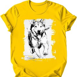 Siberian Husky Running Dog T Shirt Gift For Dog Lover