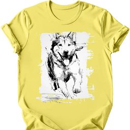 Siberian Husky Running Dog T Shirt Gift For Dog Lover