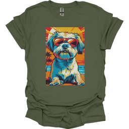 Shih Tzu Summer Dog T Shirt Gift For Dog Lover