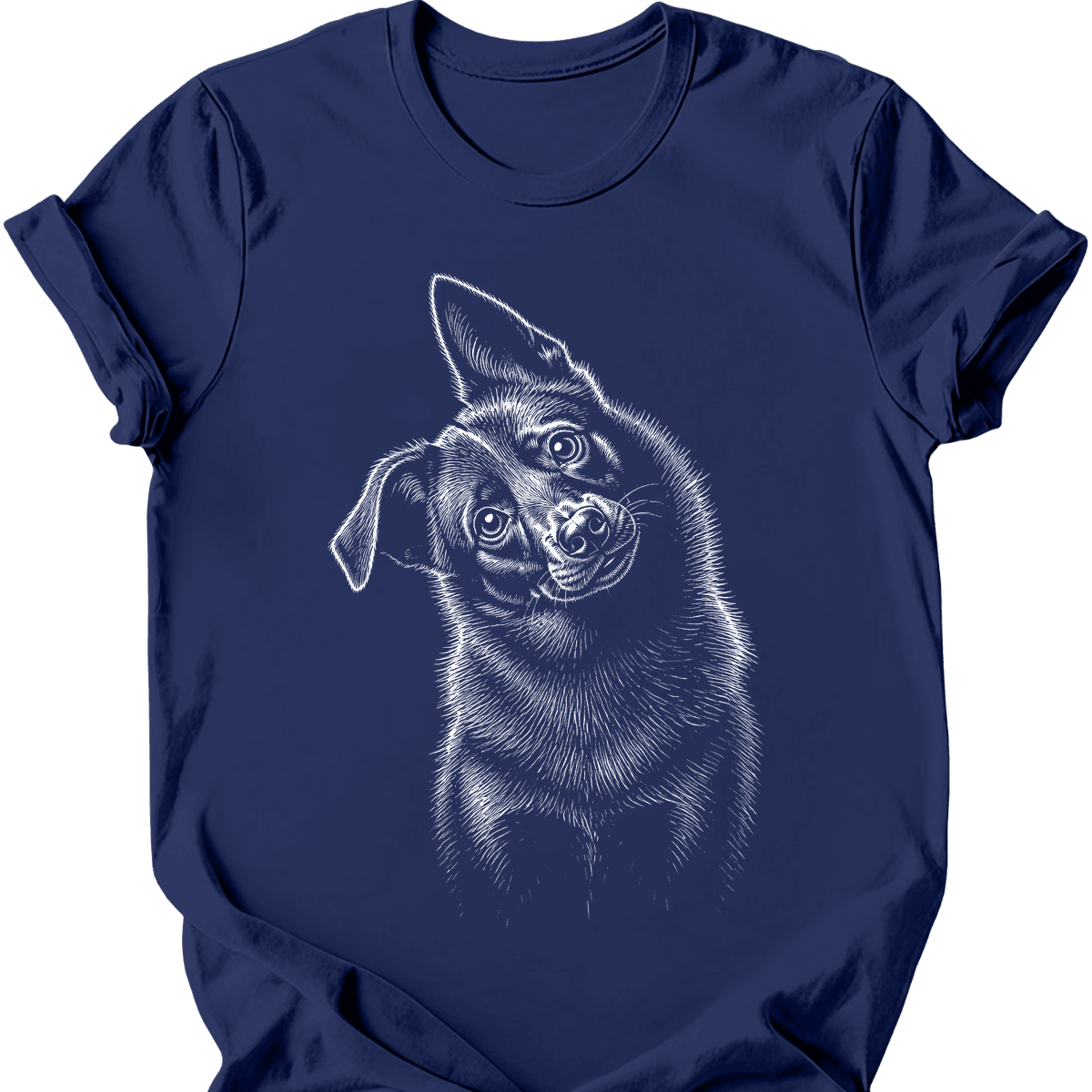Schipperke Tilted Dog T Shirt Gift For Dog Lover