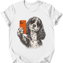 Sprocker Selfie Dog T Shirt Gift For Dog Lover