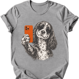 Sprocker Selfie Dog T Shirt Gift For Dog Lover