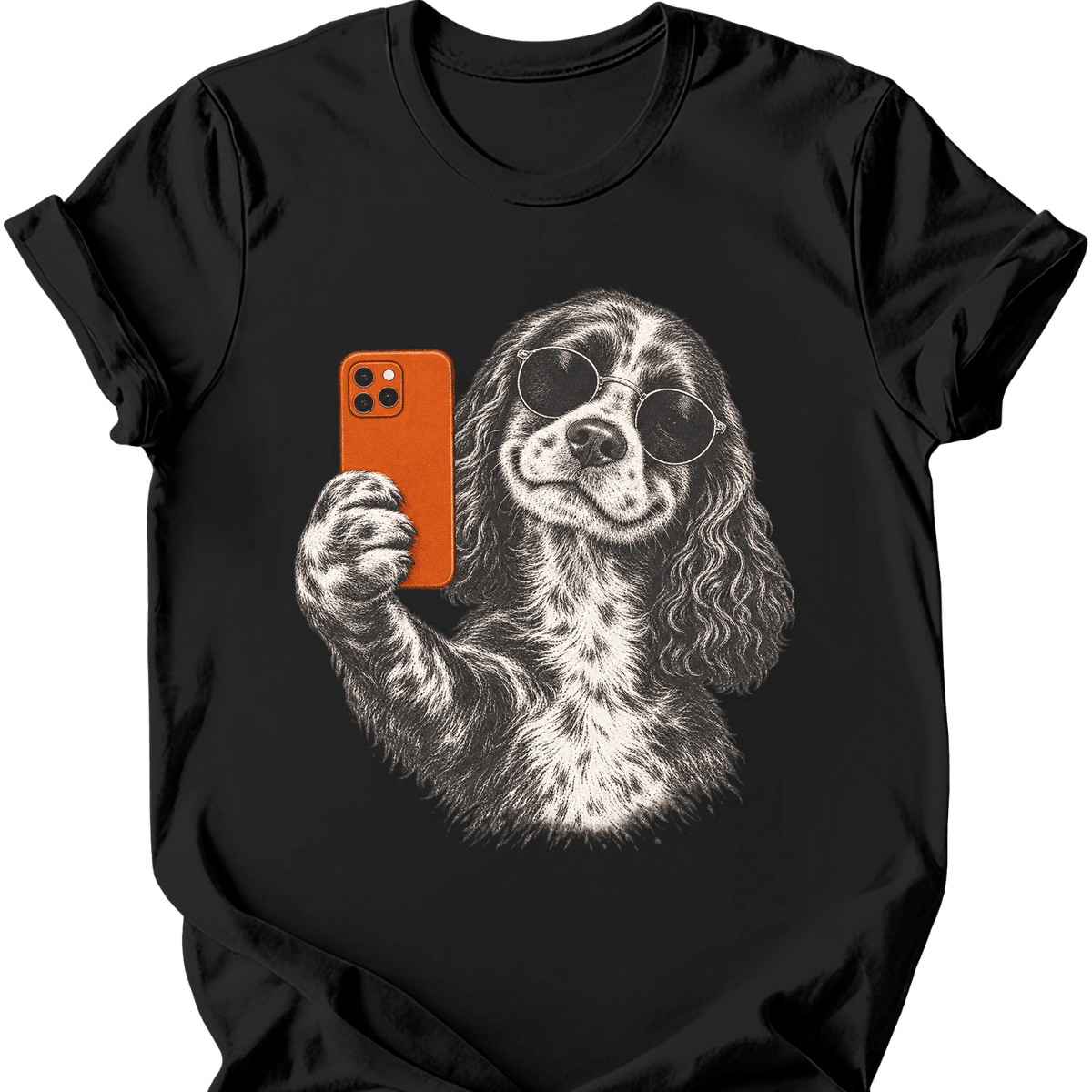 Sprocker Selfie Dog T Shirt Gift For Dog Lover