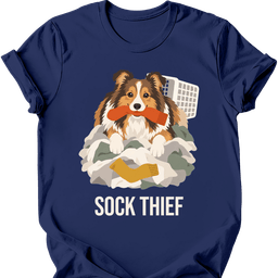 Shetland Sheepdog Sock Thief T Shirt Gift For Dog Lover