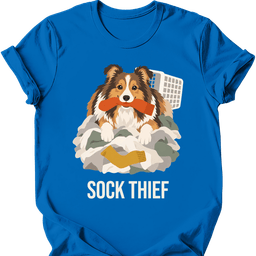 Shetland Sheepdog Sock Thief T Shirt Gift For Dog Lover