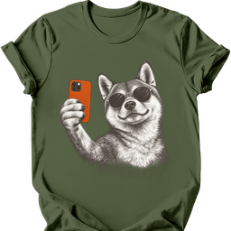 Shiba Inu Selfie Dog T Shirt Gift For Dog Lover