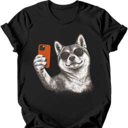 Shiba Inu Selfie Dog T Shirt Gift For Dog Lover