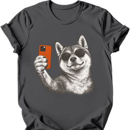 Shiba Inu Selfie Dog T Shirt Gift For Dog Lover