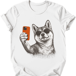 Shiba Inu Selfie Dog T Shirt Gift For Dog Lover
