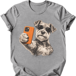 Welsh Terrier Selfie Dog T Shirt Gift For Dog Lover