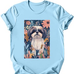 Shih Tzu Boho Dog T Shirt Gift For Dog Lover