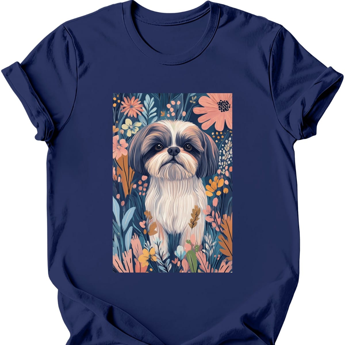 Shih Tzu Boho Dog T Shirt Gift For Dog Lover