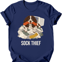 Sprocker Sock Thief T Shirt Gift For Dog Lover