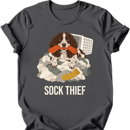 Sprocker Sock Thief T Shirt Gift For Dog Lover