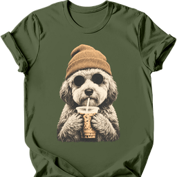 Sheepadoodle Hipster Dog T Shirt Gift For Dog Lover