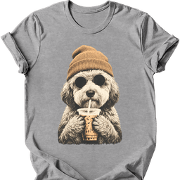 Sheepadoodle Hipster Dog T Shirt Gift For Dog Lover