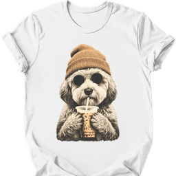 Sheepadoodle Hipster Dog T Shirt Gift For Dog Lover
