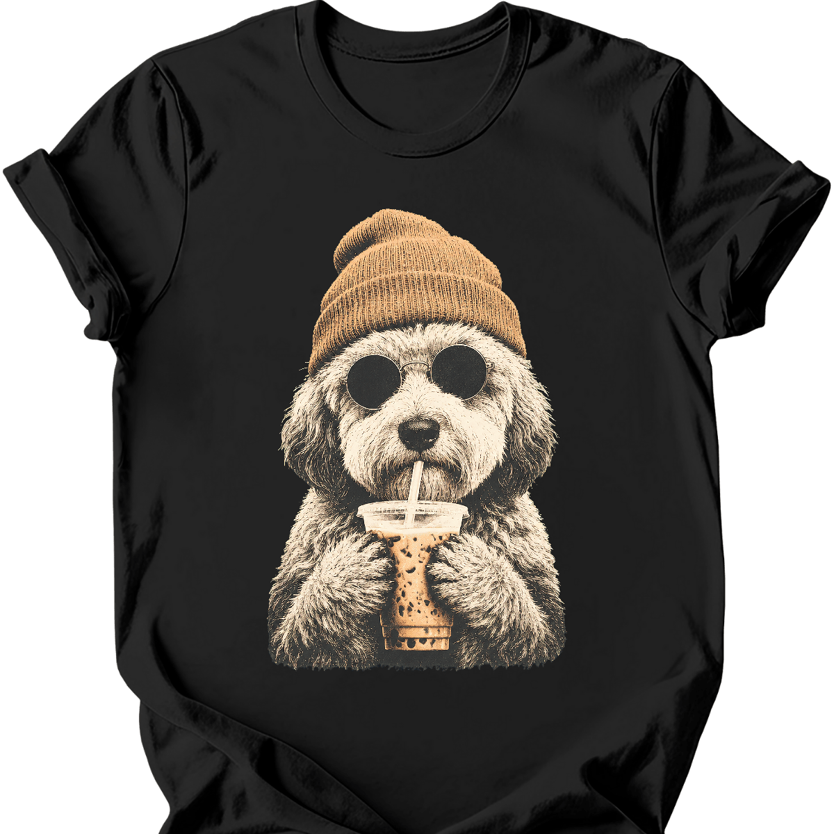 Sheepadoodle Hipster Dog T Shirt Gift For Dog Lover