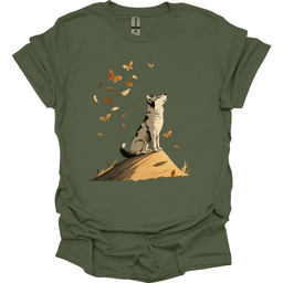 Siberian Husky Fall Dog T Shirt Gift For Dog Lover