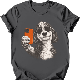Sheepadoodle Selfie Dog T Shirt Gift For Dog Lover