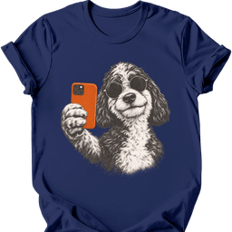 Sheepadoodle Selfie Dog T Shirt Gift For Dog Lover